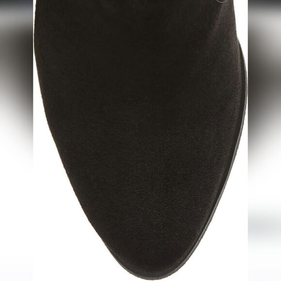 New BP Luke Over The Knee Boot Western cowgirl suede black tall heels boots - Picture 5 of 7